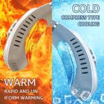 CELLTREND wearable portable air conditioners hot and cold air conditioning cooling and heating fan neck air conditioner heater cooling and heating adjustable bladeless fan white