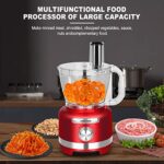Homtone Professional Food Processors Food Chopper,600W with 14 Cup Processor Bowl,4 Blades,Food Chute and Pusher for Shredding,Pureeing Vegetables, Meat, Grains, Nuts