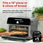 Instant Omni Plus 19 QT/18L Air Fryer Toaster Oven Combo, From the Makers of Instant Pot, 10-in-1 Functions, Fits a 12″ Pizza, 6 Slices of Bread, App with Over 100 Recipes, Stainless Steel