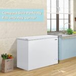 COSTWAY Chest Freezer, 7.0 Cu.ft Upright Single Door Refrigerator with 4 Removable Baskets, Compact Freezer with Manual Defrosting & Mechanical Temperature Control for Apartments, Dormitories Garage