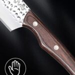 syvio Chef Knife Set, Kitchen Knives with High Carbon Stainless Steel & Wooden Handle, Kitchen Knife Set 3 PCS-8″ Chef’s Knife &7″ Santoku Knife&5″ Paring Knife with Gift Box