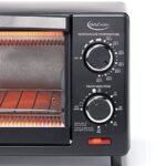 Betty Crocker Compact Toaster Oven, Pizza Oven with Toast & Bake, 2 Slice Toaster with Top & Bottom Heaters, Kitchen Countertop Oven