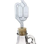 FastRack 1 gal Glass Wine Fermenter, INCLUDES Rubber Stopper and Twin Bubble Airlock, Multicolor (B014T3LHFA)