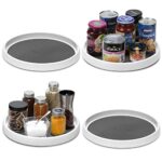 [ 4 Pack ] 12 Inch Non-Skid Turntable Lazy Susan Organizers – Spinning Rack for Cabinet, Pantry Organization and Storage, Kitchen, Fridge, Vanity, Countertop, Under Sink Organizing, Spice Spinner