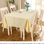 Yellow and White Checked Tablecloth 54 x 84 Inch Rectangle Gingham Check Table Cloth for Picnic Yellow Tablecloth Buffalo Plaid Rectangle Table Cloth Farmhouse Decoration Tablecloth Overlay Linen