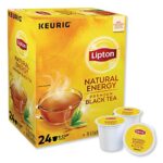 Lipton K-Cup Portion Pack for Keurig Brewers, Natural Energy Premium Black Tea, 24 count.