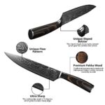 Yatoshi 7 Knife Block Set – Pro Kitchen Knife Set Ultra Sharp High Carbon Stainless Steel with Ergonomic Handle