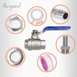 Horiznext npt 1/2 homebrew ball valve kit stainless steel weldless bulkhead for Home Brewing Kettle