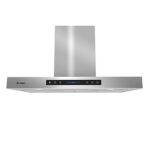 AROAN 36 inch Wall Mount Range Hood, Stainless Steel Kitchen Chimney Vent with 780 CFM & Four-Speed Touch Panel, 2pcs Adjustable LED (PA01-36)