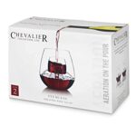 Stemless Aerating Wine Glass by Chevalier Collection (Set of 2) – Patented Wine Glass With Built In Aerator