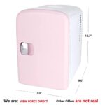 PERSONAL CHILLER Portable Mini Fridge Cooler and Warmer, 4 Liter Capacity Chills Six 12 oz Cans, Snacks, and Skincare Products, A/C Operation, 100% Freon-Free