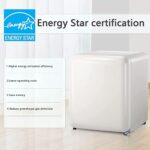 Antarctic Star Compact Refrigerator Mini Fridge for Beverage, Ice Cream, Vegetable, Fruit, 1.7 Cu. Ft. , Freezer with Drip Tray, Bottle Racks and Defrost Button, Great for Bedroom, Office, Garage, Dorm, White