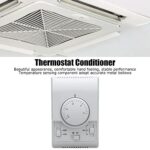 Line Voltage Thermostats Heating and Cooling Two-Way Room Mechanical Temperature Controller Adjustable Thermostat Switch for Central Air Conditioning