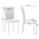 KEIVVAKN Velvet Dining Chairs Set of 6 Black Velvet Upholstered Chairs for Dining Room Modern High Back Ergonomic Curved Back Tufted for Living Room