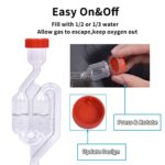 5ct. S – Shape Airlock with # 6 Stopper 5pcs & Grommets 10pcs,Bubble Fermentation Airlock for Brewing Wine Making Sauerkraut Kimchi (Improved Version)