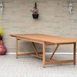 Brampton Patio Brampton Athens 11-Piece Outdoor Rectangular Dining Table Set Ideal for Patio and Indoors, Light Teak Finish