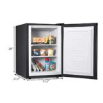 Electactic Upright Freezer 2.1 Cu.ft Freezer Upright Black Compact Upright Freezer with Reversible Single Door,Removable Shelves Free Standing Freezer with Adjustable Thermostat