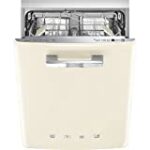 Smeg Under Counter Built-In Dishwasher with 13 Place Settings, 11 Wash Cycles, 7 temperatures Cream, 24-Inches