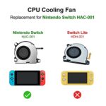 S-Union New Internal Cooling Fan Replacement for Nintendo Switch NS HAC-001 2017 Console (with Thermal Paste, Screwdriver and Spatula)