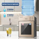SNKOURIN Top Loading Water Cooler Dispenser,Cold and Hot Water Dispenser for 3 to 5 Gallon Bottles,Countertop Water Cooler Dispenser for Home Office Coffee Tea Bar Dorm