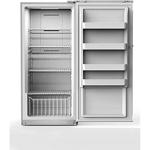 Midea 17cu. ft. Upright Convertible Freezer in Stainless Steel