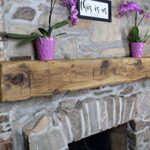 Fireplace Mantel Shelf – Hand Hewn Wood Barn Beam – Authentic Reclaimed Wooden Rustic Shelving 60 Inches