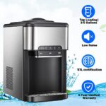 COWSAR Water Cooler Dispenser with Built-in Ice Maker, Water Dispenser Countertop for 3-5 Gallon Bottle, 3 Temperature Settings – Hot, Cold & Room Water