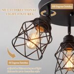 ABEAJAT Kitchen Light Fixtures Ceiling Mount, Adjustable Semi Flush Mount Ceiling Light Fixture, Multi-Directional Ceiling Lamp for Kitchen, Hallway, Dining Room, Farmhouse (E26 Bulb Not Included)