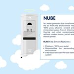 NUBE: Atmospheric Water Generator 8 gal/day – Alkaline + Ionized + Mineralized- Fluoride and Chlorine Free – Sustainable – Carbon + Osmosis Filter – UV – Cooler/Heater Dispenser – Dehumidifier (White)
