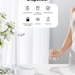 REJOMINE Water Dispenser for 5 Gallon Bottle, Smart 7 Levels Water Dispenser Countertop for Universal Bottles, Portable Desktop Water Pump for Home Outdoor, USB Charging Automatic Water Jug Dispenser