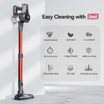 INSE Cordless Vacuum Cleaner 6-in-1, Powerful Stick Vacuum, Battery Vacuum Cleaner Rechargeable with 2200m-Ah Up to 45 Mins Runtime, Lightweight Handheld Vacuum for Hard Floor Carpet Pet Hair