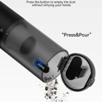 Car Vacuum Cleaner, Baseus 12000PA Handheld Vacuum with USB C Fast Charging, Car Vacuum Cordless Rechargeable with Single Touch Empty, Mini Air Blower Inflator Pump Dust Buster for Car, Pet Hair, Desk