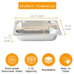 Hotel Pans 1/2 Half Size Steam Table Pan 4-Pack Set for Commercial Restaurant Stainless Steel Food Pans Buffet Party Supplies