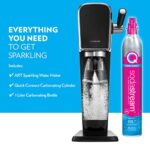 SodaStream Art Sparkling Water Maker (Black) with CO2 and DWS Bottle