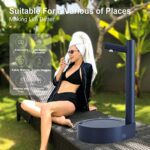 Desktop Water Dispenser, Electric Water Bottle Dispenser with 6 Levels Pumping, Portable Water Bottle Pump for 5 Gallon, USB Charging Automatic Water Dispenser for Home, Office, Outdoor (Blue)