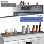 Lemasa Kitchen Shelf for Stove, Shelf for Kitchen Stove with Easy Installation, Enhanced Magnetic Silica Gel Shelf for Kitchen Organization.