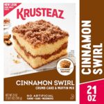 Krusteaz Crumb Cake Mix, Cinnamon Swirl, 21 oz