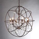 Whse of Tiffany RL8049 Edwards Antique Bronze and Crystal Chandelier
