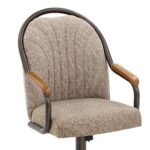 Chromcraft Douglas Swivel Dining Chair in Chestnut and Texture Bronze (Set of 2)
