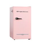 FRIGIDAIRE EFR376 Retro Bar Fridge Refrigerator with Side Bottle Opener, 3.2 cu. Ft, Pink/Coral