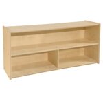 RRI Goods 2-Shelf Kids Bookshelf & Toy Storage Organizer | 3-Section Montessori Shelves for Home & Classroom Organization & Storage