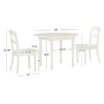 Powell Furniture Table and 2 Chairs, Cream Youth,