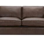 Amazon Brand – Stone & Beam Westview Extra-Deep Down-Filled Leather Loveseat Sofa Couch, 75.6″W, Brown