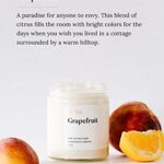 Mia’s Co Grapefruit Scented Candle, Handmade with Natural Soy Wax and Cotton Wicks, 7.5 oz Minimalist Aromatherapy Candle for Home, Long Lasting Burning for Stress Relief, Candle Gift for Women
