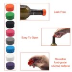 BOHAIPAN 8PCS Wine Stoppers, Reusable Silicone Wine Corks, Silicone Wine Bottle Stopper, Glass Corks Beverages Beer Champagne Bottles for Corks to Keep Wine Fresh