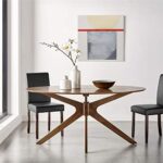 Modway Crossroads 63″ Oval Wood Dining Table, Walnut