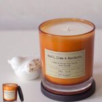 (Basil, Lime & Mandarin) 8.1 oz,100% Soy, Hand Poured Soy Candle, Highly Scented