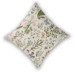 Sunshineyan Spring Pillow Covers 20×20 Set of 2, Flower Herbs Botanical Decorations Throw Pillow Cases Sage Green Plants Floral Spring Seasonal Linen Outdoors Decor for Home Bed Couch Car