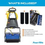 Multiwash 14 inch Commercial Floor Scrubber Machine by Powr-Flite, Power Scrubbers for Cleaning a Variety of Hard and Soft Surface Floors, PFMW14