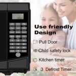 RCA RMW733 0.7 Cu. Ft. Microwave Oven With LED Display, Digital Timer, Express Cooking, Auto Defrost (Black)